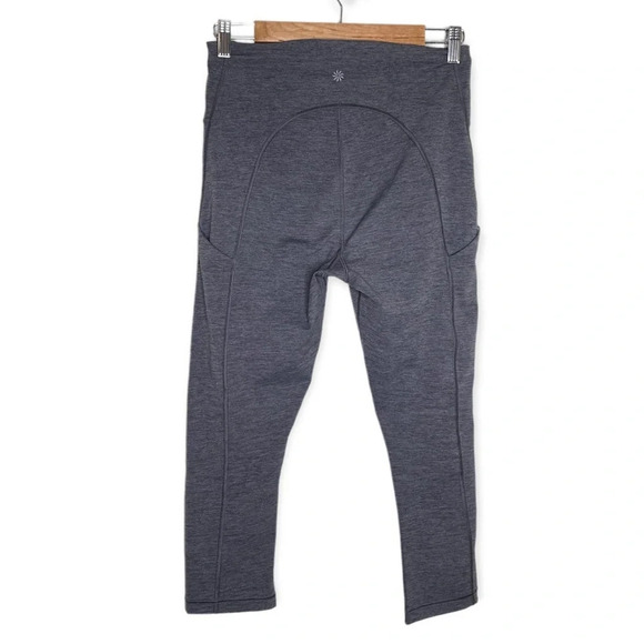 Athleta SuperSonic Heather Gray Ultimate Stash Pocket Capri Pants Size Small - Picture 10 of 12